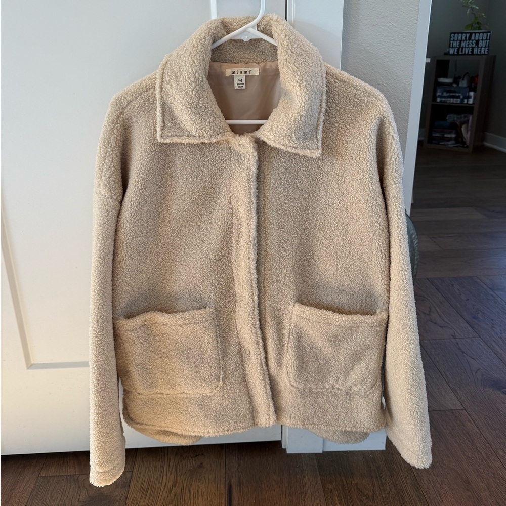 Miami Cream Textured Outerwear